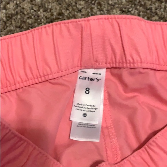 NWOT Carters pink shorts with bows on side - Picture 3 of 3